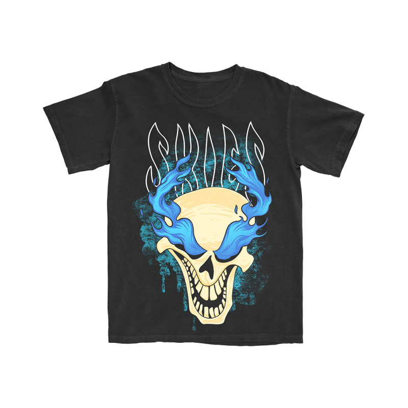 Lil Skies Flaming Skull T-shirt - Lil Skies Official Store